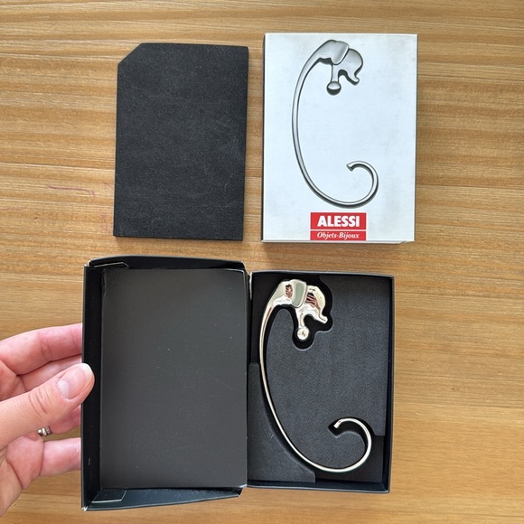 NEW! Alessi Silver Jumbo Purse Hook - Picture 3 of 5